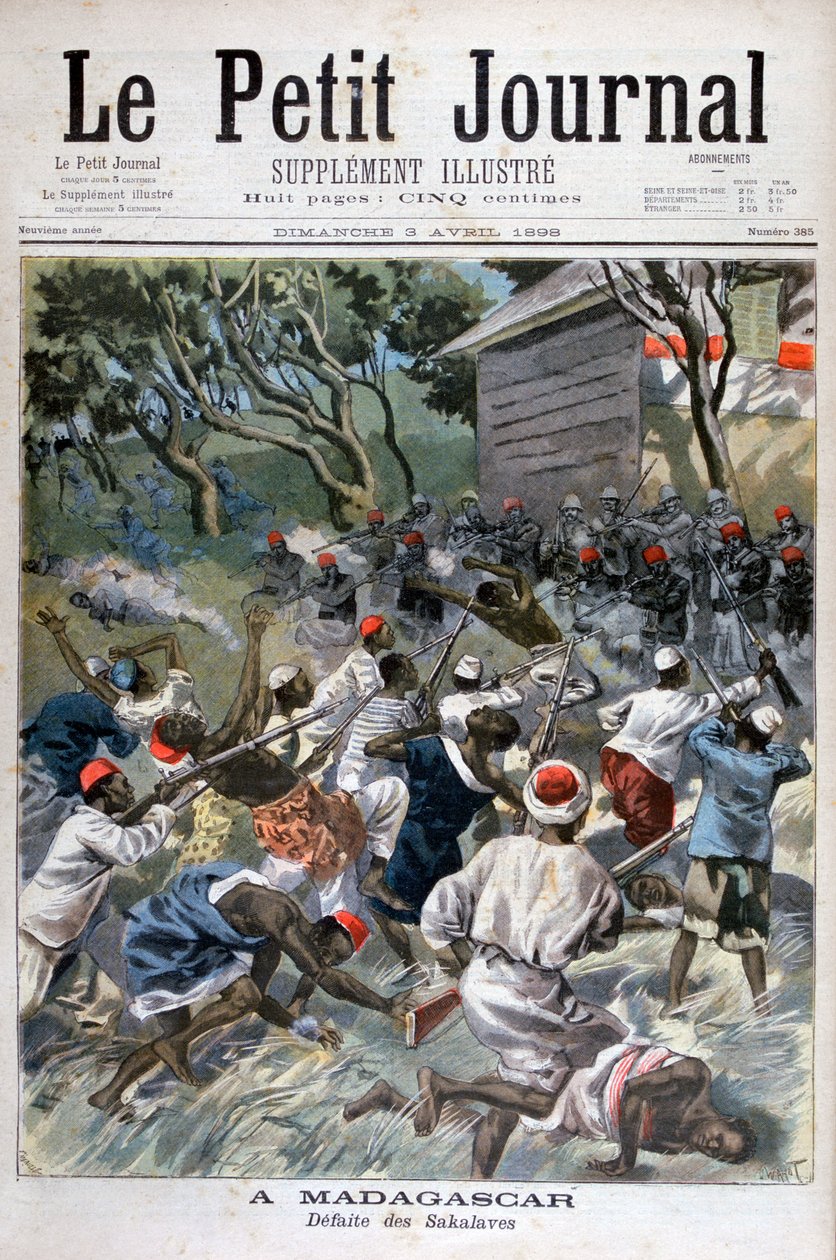 Sakalavas nederlag, Madagaskar, 1898 av Fortuné Méaulle