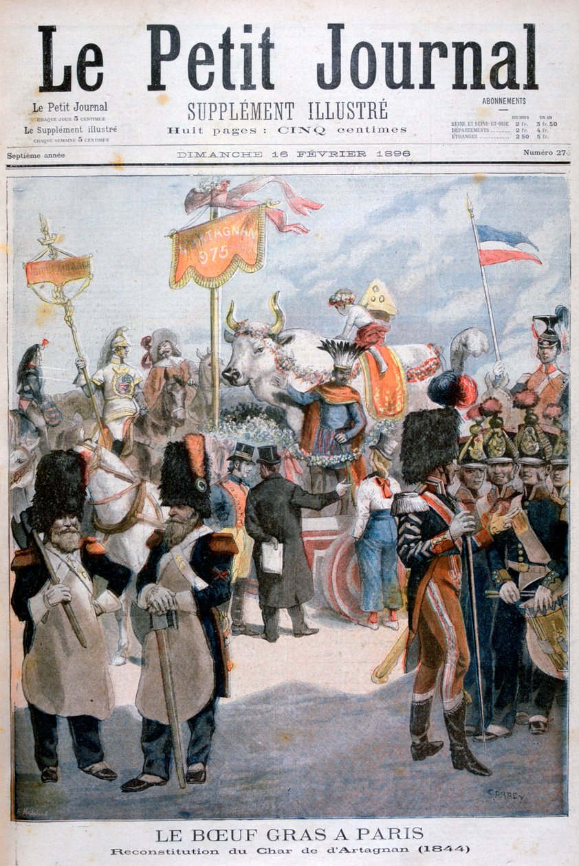 Feda oxar firande i Paris, 1896 av Fortuné Méaulle