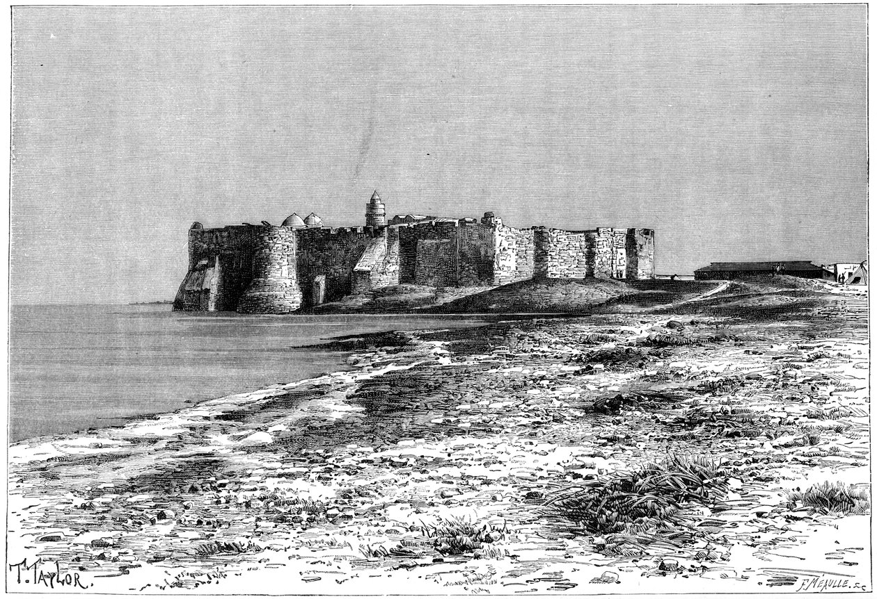 Djerba Island, slott nära Hunt Suk, Tunisien, c1890 av Fortuné Méaulle