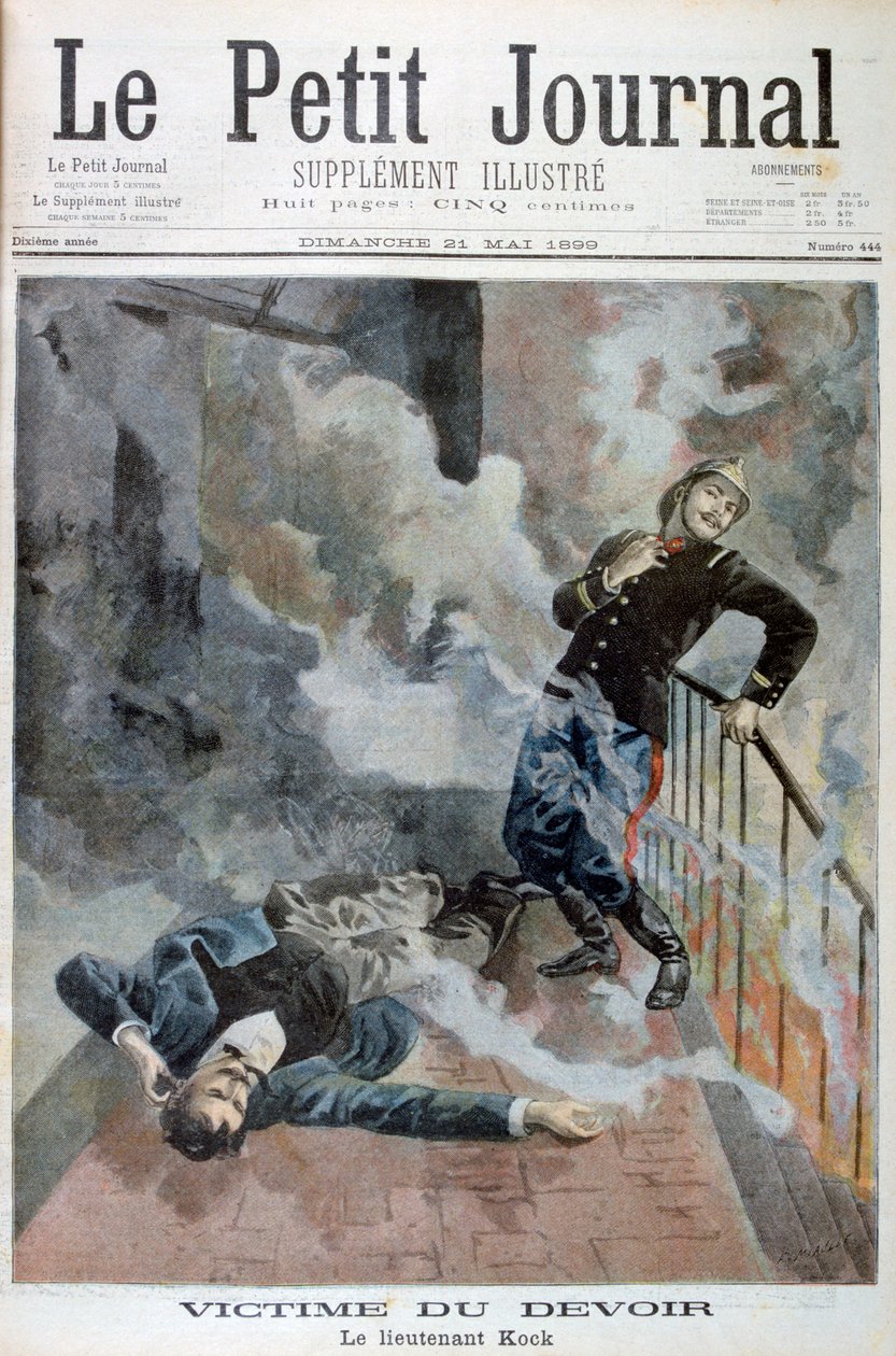 Löjtnant Kock, ett offer för sin plikt, 1899 av Fortuné Méaulle