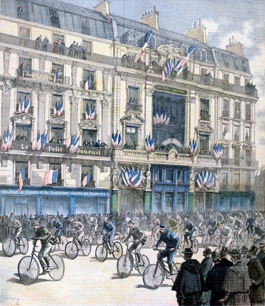 Start av cykelloppet Paris-Brest-Paris, 1891 av Fortuné Méaulle