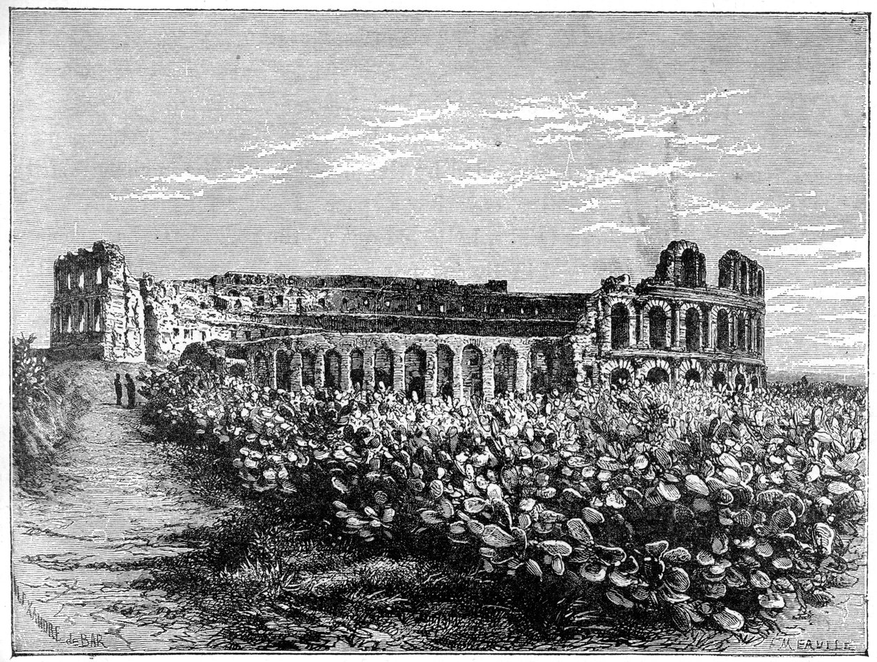 Amfiteatern i El Jemm, c1890. av Fortuné Méaulle