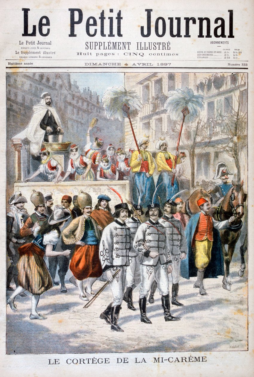 Processionen av mid-fasta festivalen, 1897 av Fortuné Méaulle