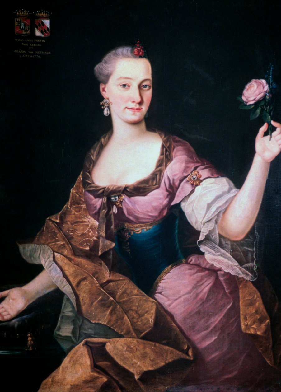 Maria Anna Freyin Von Erberg, Ljubljana, c1741-1769 av Fortunat Bergant