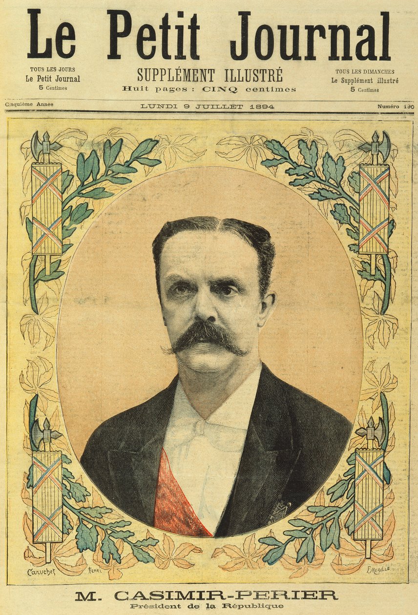 Monsieur Jean Casimir-Perier (1847-1907) från Le Petit Journal, 9 juli 1894 av Fortune Louis Meaulle