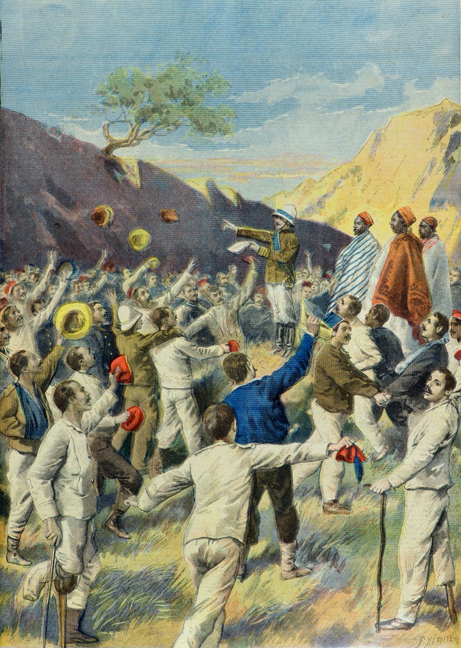Frigivning av italienska fångar under kriget i Abessinien av Fortune Louis Meaulle