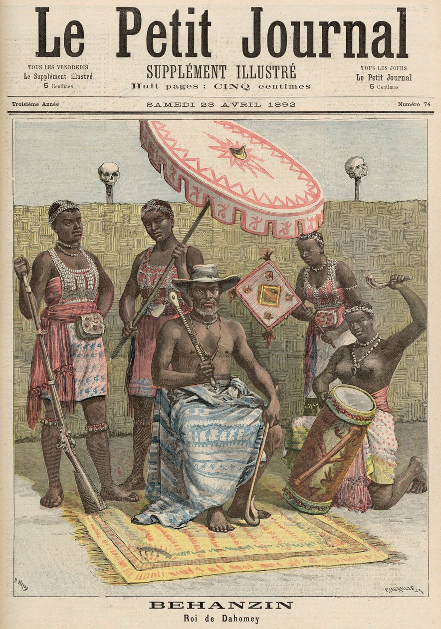 Behanzin (1844-1906) kung av Dahomey, från 