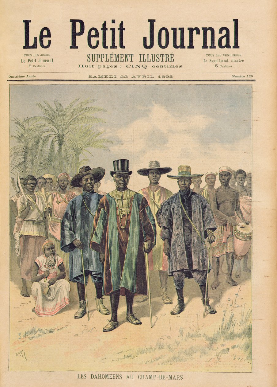 Dahomeans på Champs de Mars, illustration från 