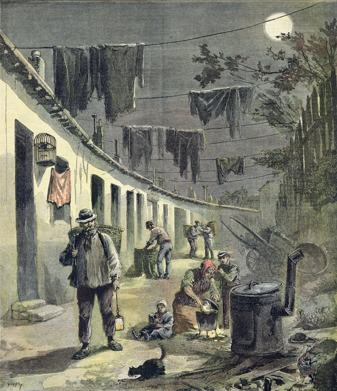 Trasplockarna i Paris, illustration från den illustrerade bilagan till Le Petit Journal, 27 augusti 1892 av Fortune Louis Meaulle and Henri Meyer