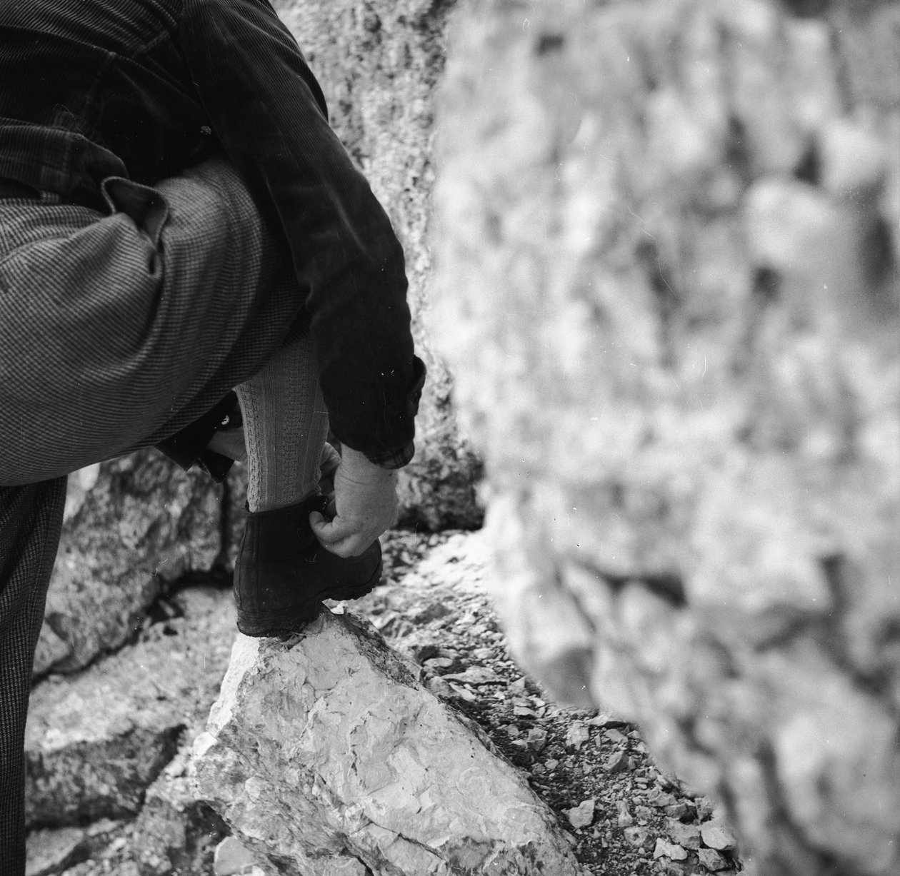 Abruzzi, Abetone, Dolomiterna: klättrare på Abetone av Fosco Maraini