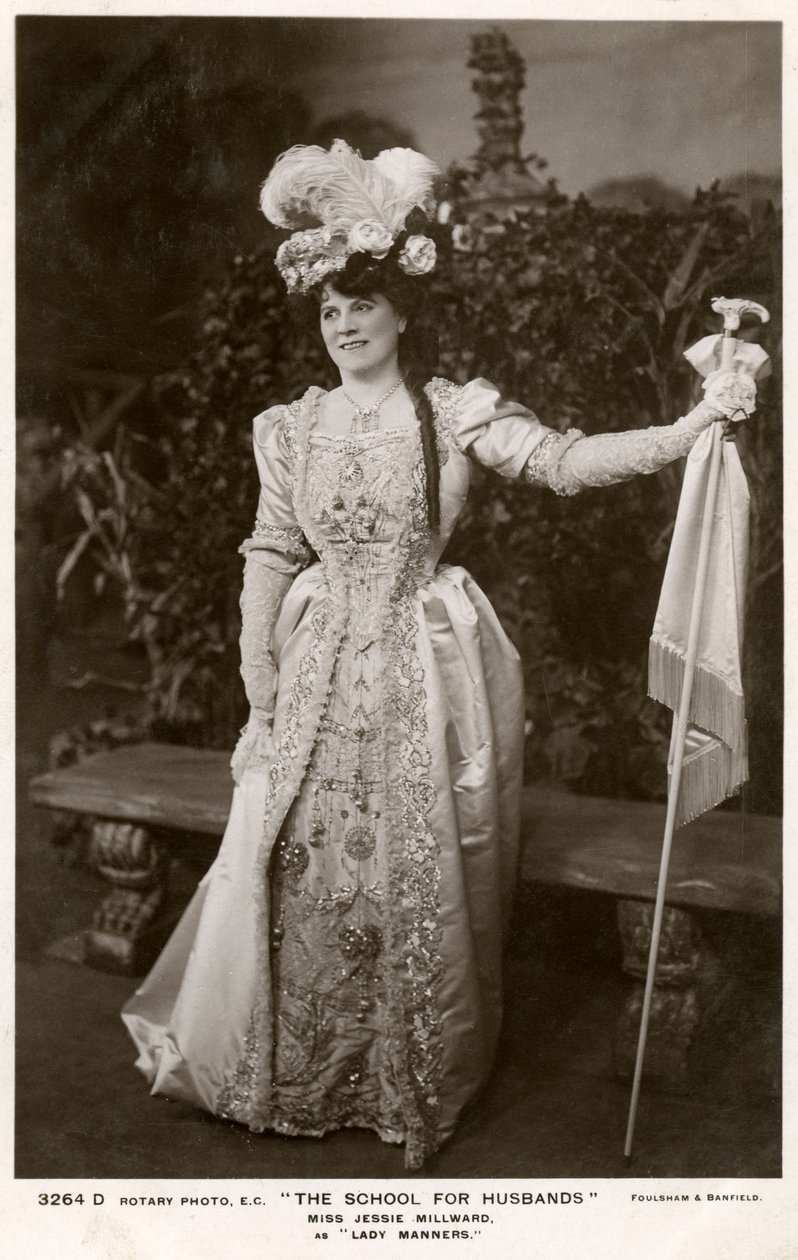 Jessie Millward, brittisk skådespelerska, c1906. av Foulsham and Banfield