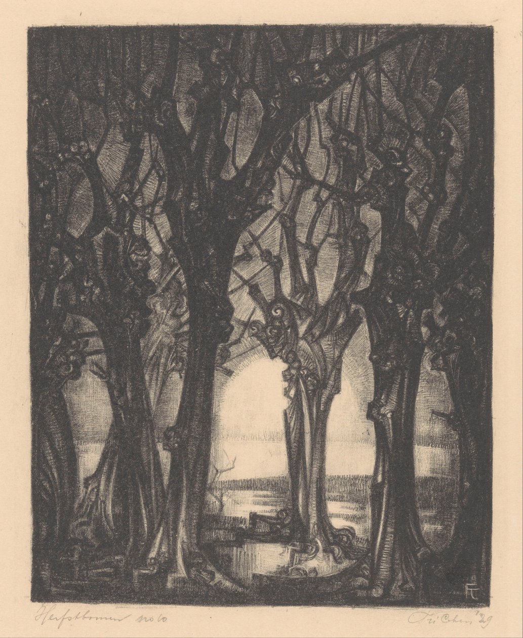 Herfstbomen (originaltitel på objekt) av Fré Cohen (signed by artist)