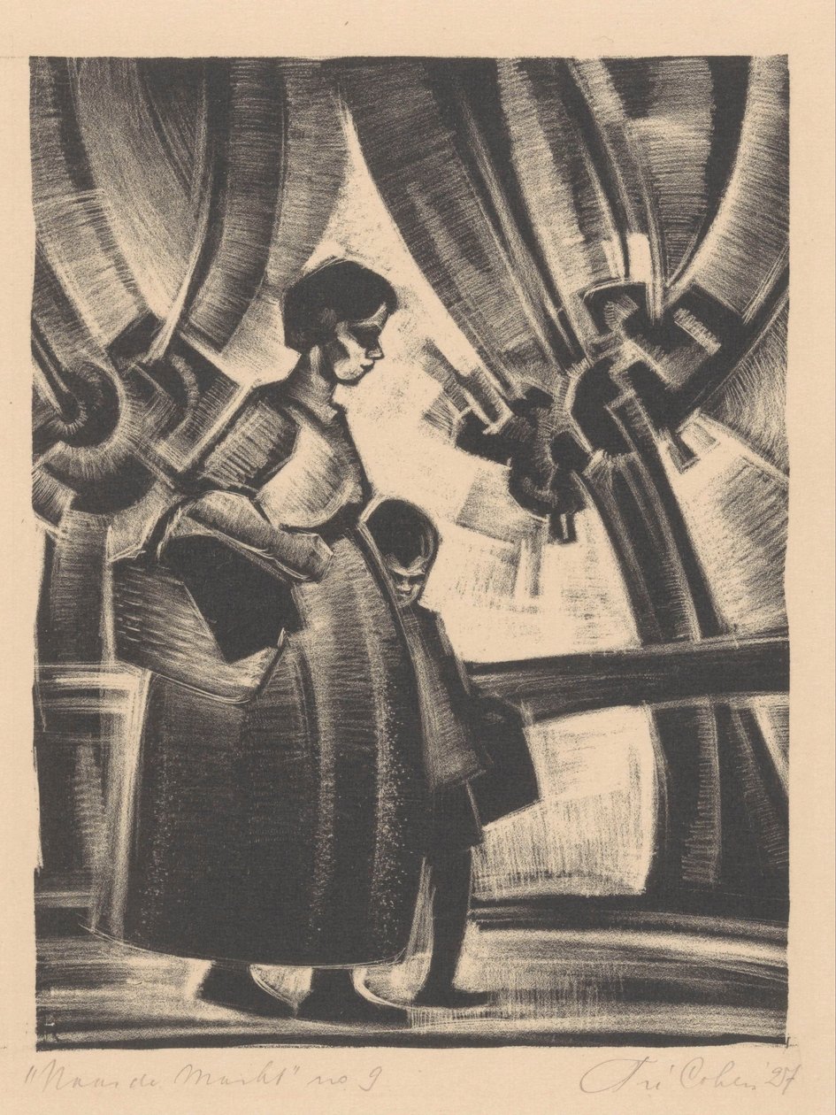 Till marknaden (originaltitel på objektet) av Fré Cohen (signed by artist)