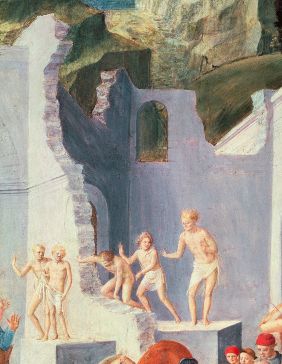 Tillbedjan av Magi, (detalj) av Fra Angelico