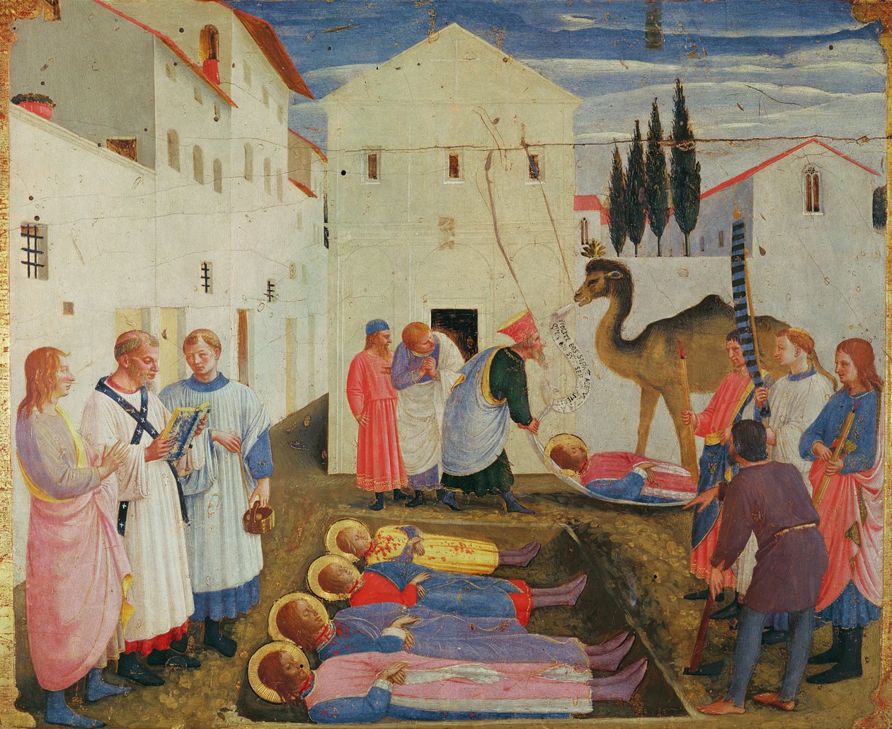 Begravning av SS. Cosimo och Damian (tempera på panel) av Fra Angelico
