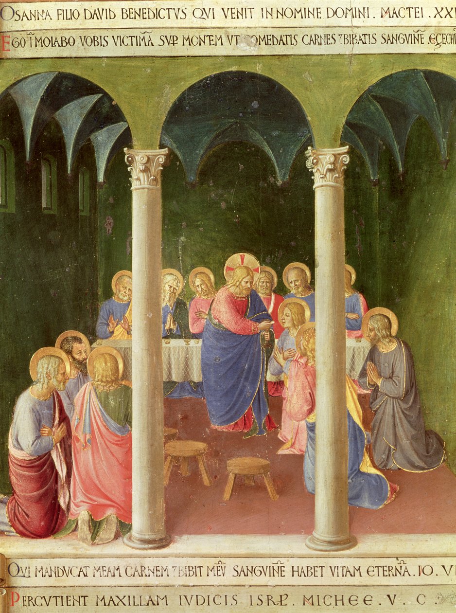 Apostlarnas kommunion, 1451-53 (tempera på panel) av Fra Angelico