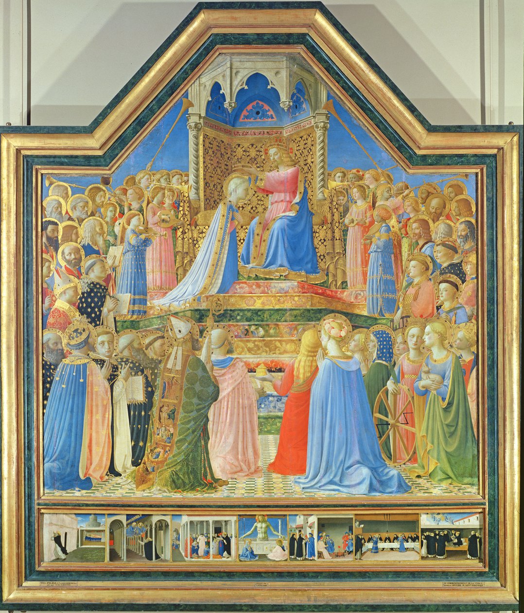 Jungfruns kröning, ca 1430-32 (tempera på panel) (för detaljer se 93858) av Fra Angelico