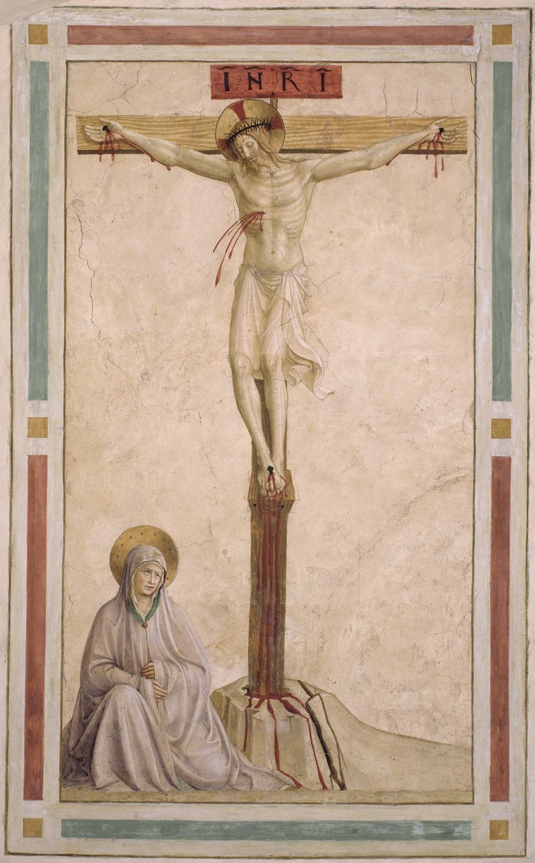 Korsfästelse, från cell 22 av Fra Angelico