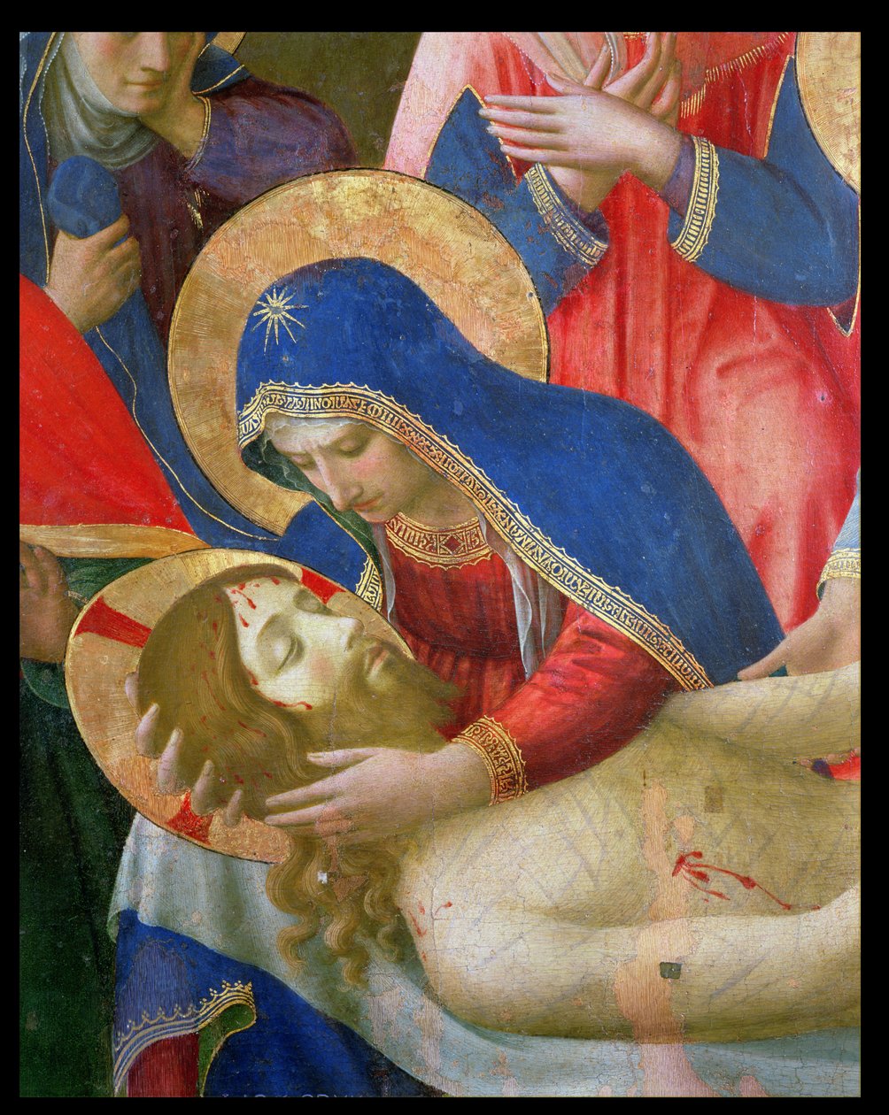 Klagosång över den döde Kristus, 1436-41 (tempera på panel) (detalj) av Fra Angelico