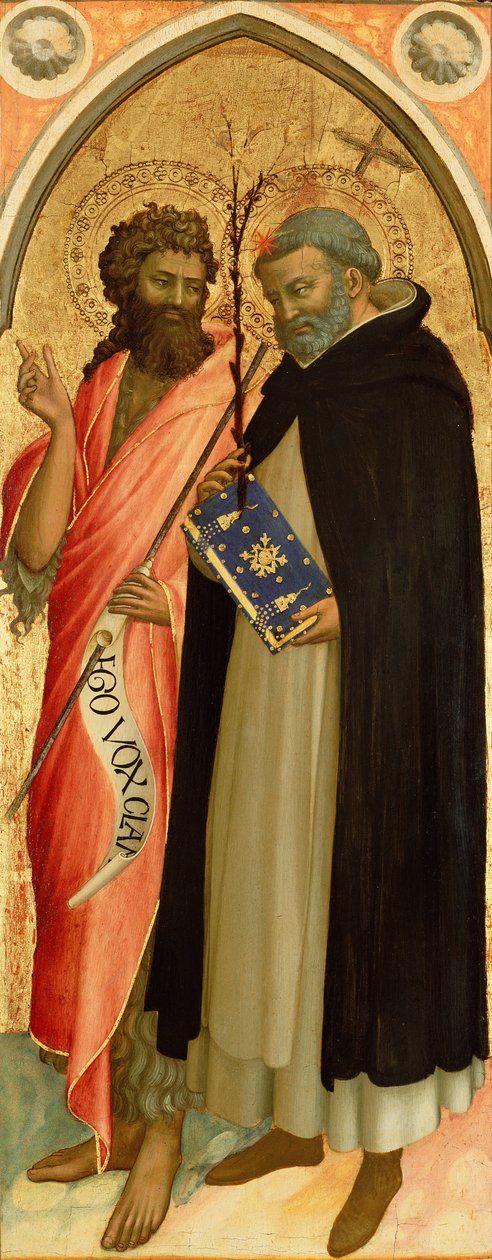 Sankt Johannes Döparen och Sankt Dominik av Fra Angelico