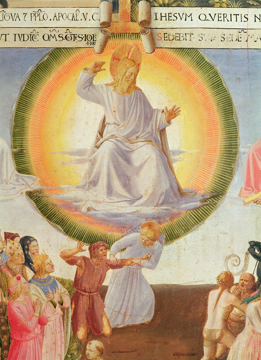 Scener av Kristi liv, 3:e panel som visar Kristi sista domsdetalj, 1450-3 tempera på trä av Fra Angelico