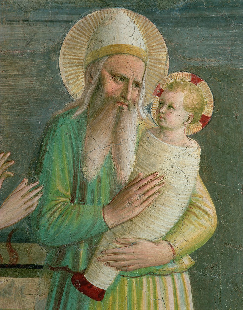 Simeon med Kristusbarnet, detalj från Presentationen i templet, 1442 (se 76098) av Fra Angelico