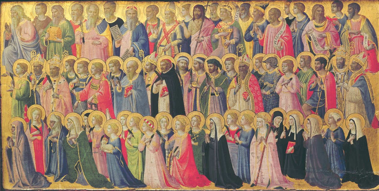 Kristi föregångare med heliga och martyrer, 1423-24 (äggtempera på trä) av Fra Angelico