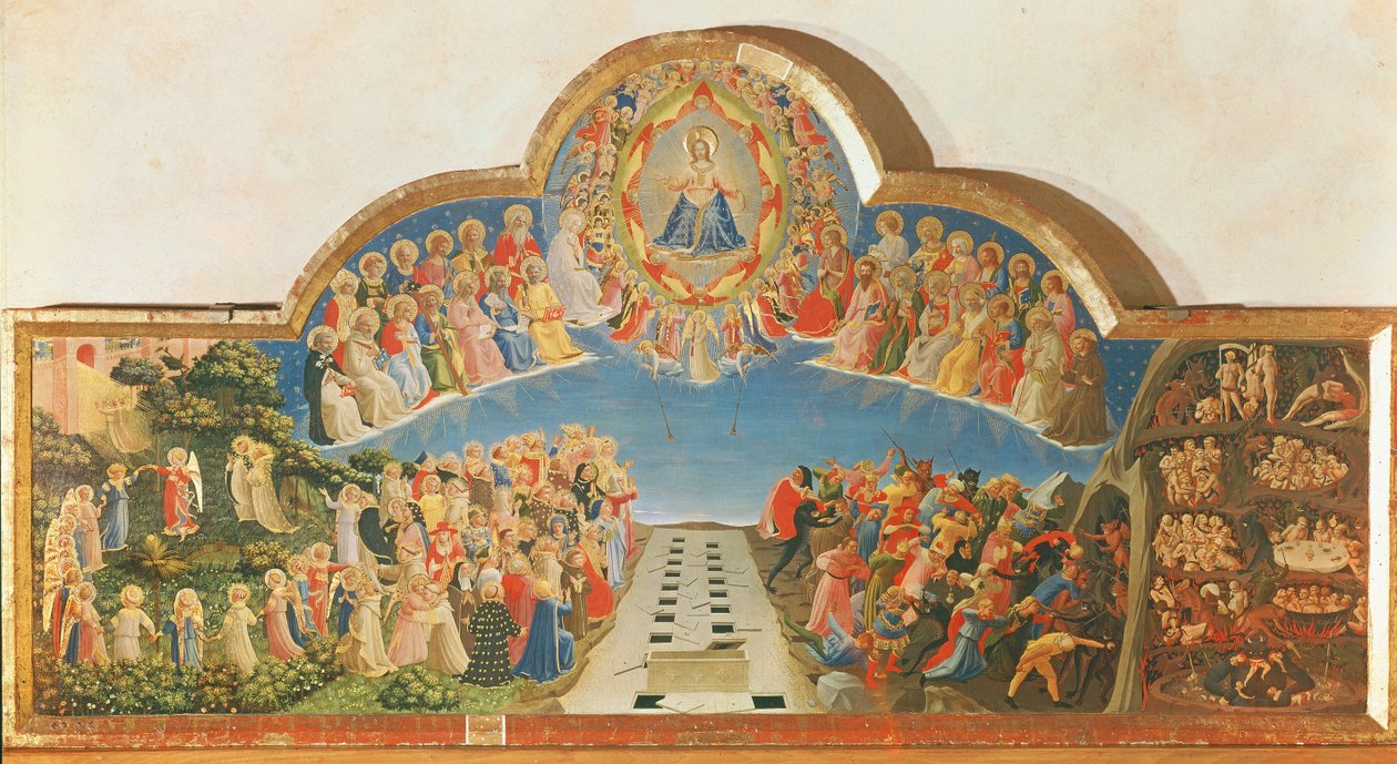 Den sista domen, altartavla från Santa Maria degli Angioli, c.1431 av Fra Angelico