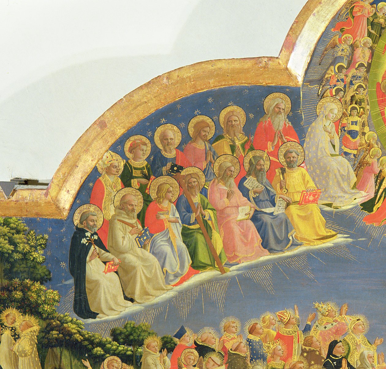 Den sista domen tempera och guld på panel detalj av 238447 av Fra Angelico