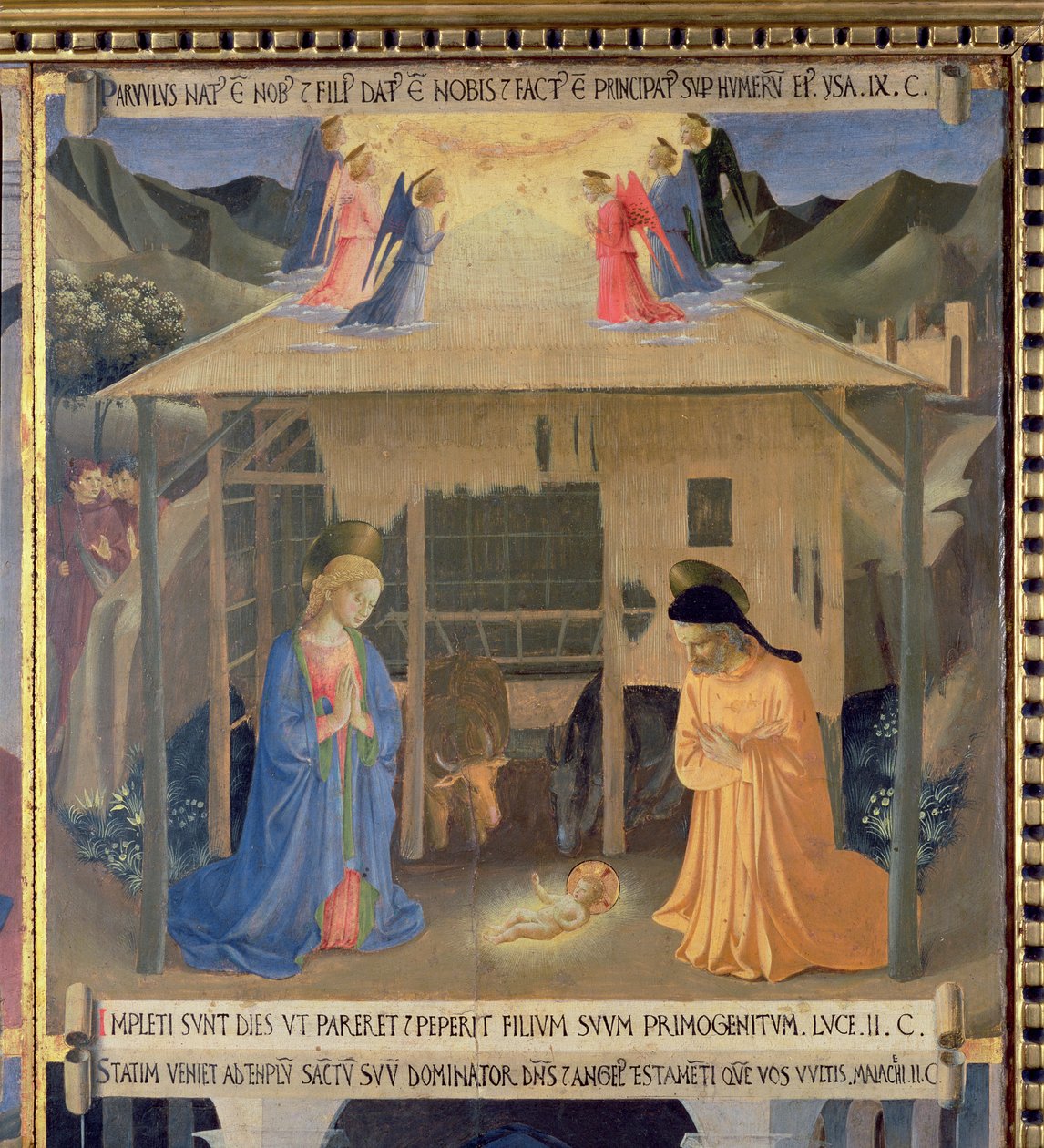 Födelsekyrkan, detalj från panel ett av Silver Treasury of Santissima Annunziata, c.1450-53 (tempera på panel) av Fra Angelico