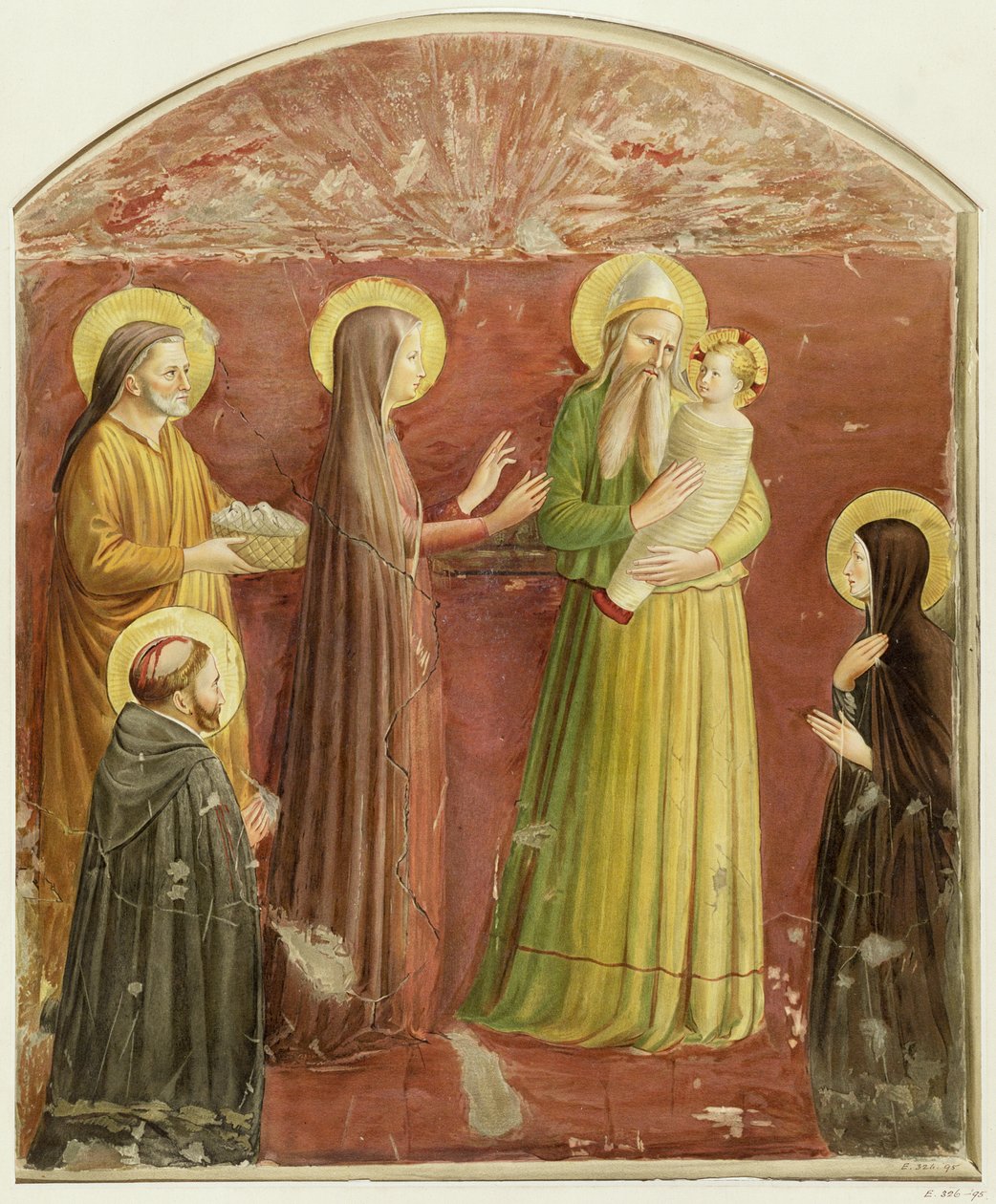 Presentationen i templet, från en serie tryck gjorda av Arundel Society (chromolitho) (se 76098) av Fra Angelico