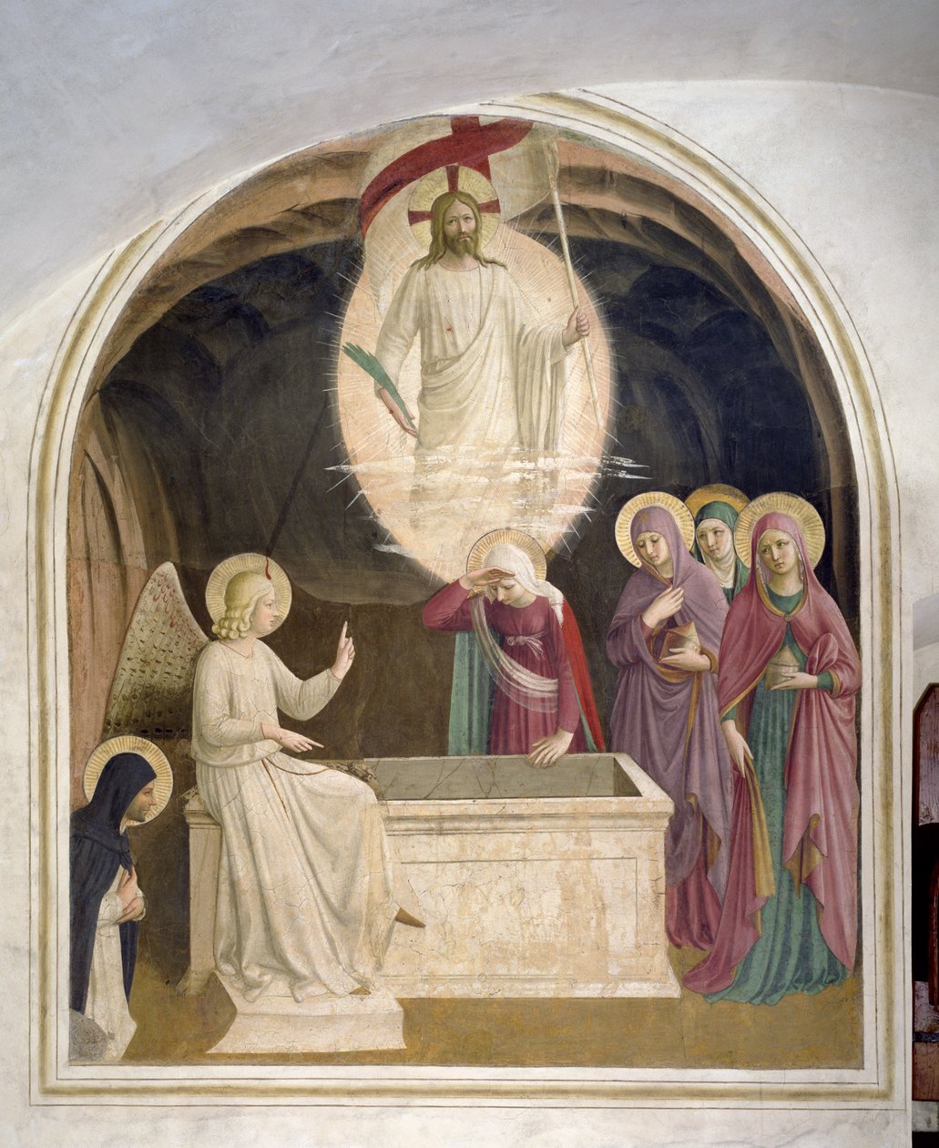 Kristi uppståndelse och de fromma kvinnorna vid graven, 1442 av Fra Angelico