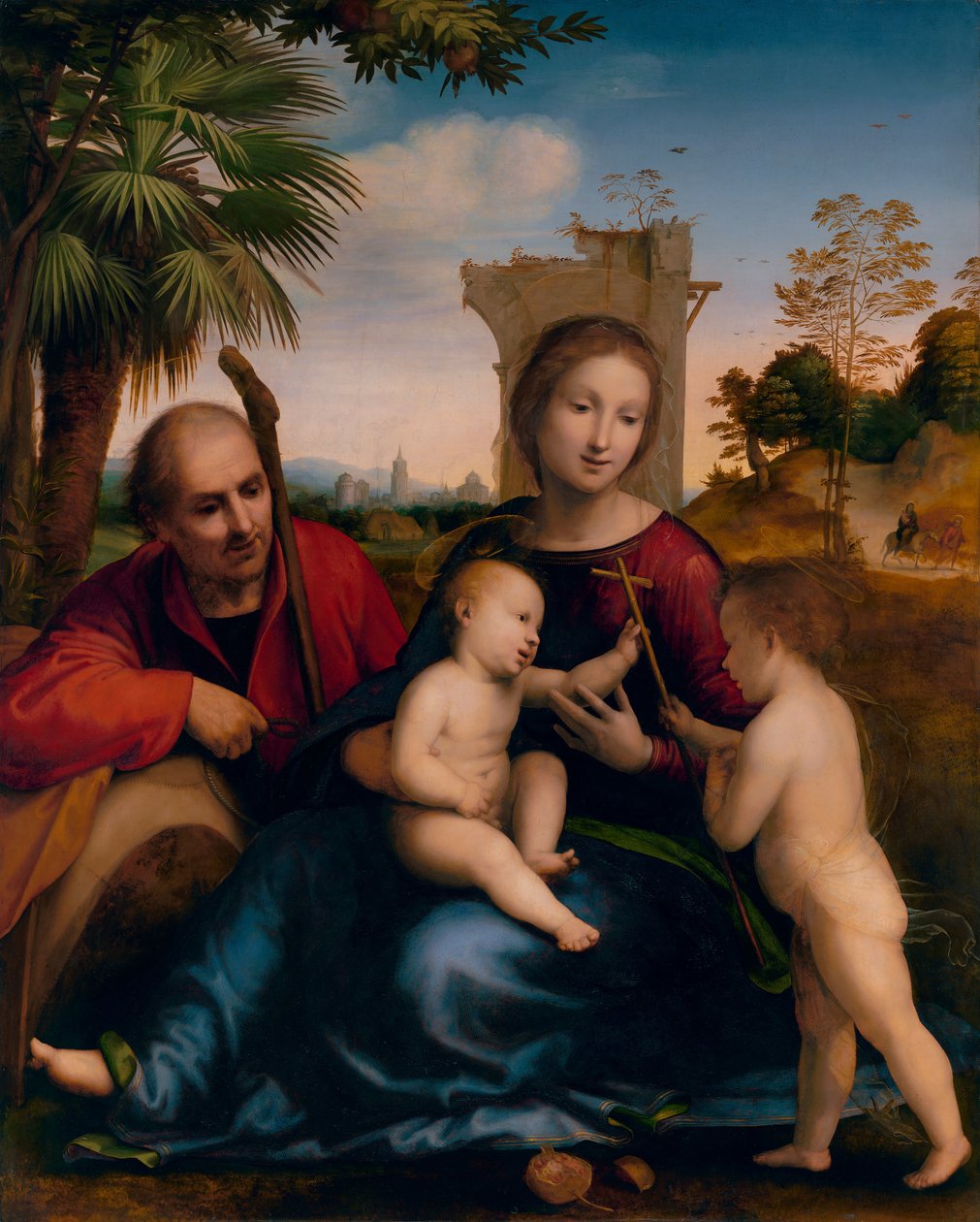 Resten på flyget till Egypten med Johannes Döparen (ca. 1509) av Fra Bartolomeo
