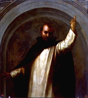 Porträtt av Saint Vincenzo Ferrari (olja på panel) av Fra Bartolomeo