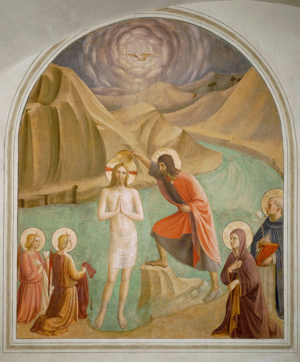 Cella 24: Kristus döpt (freska) av Fra (c.1387-1455) Angelico