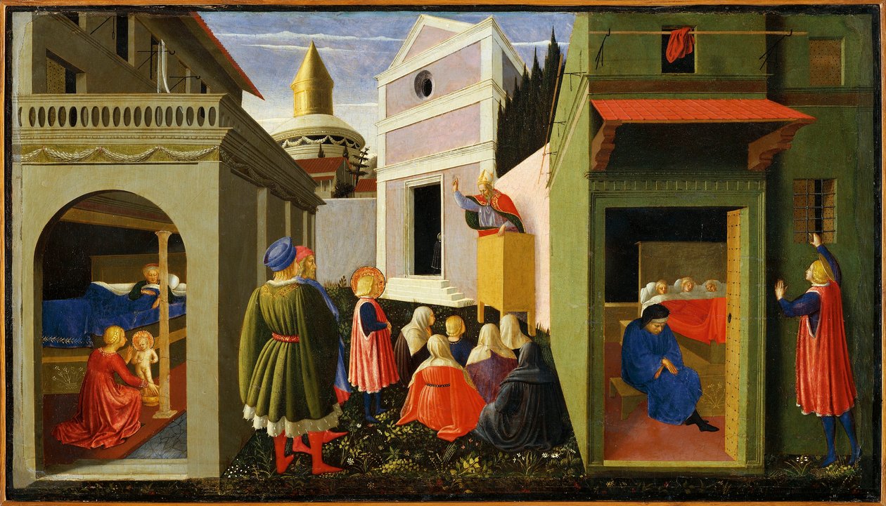Italien, Rom, berättelser om Sankt Nikolaus av Fra (c.1387 1455) Angelico