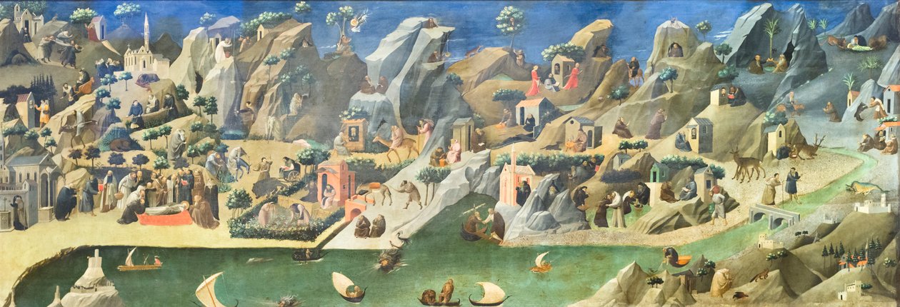 Berättelser från de heliga fädernas liv i öknen (Thebaid) av Fra (c.1387 1455) Angelico