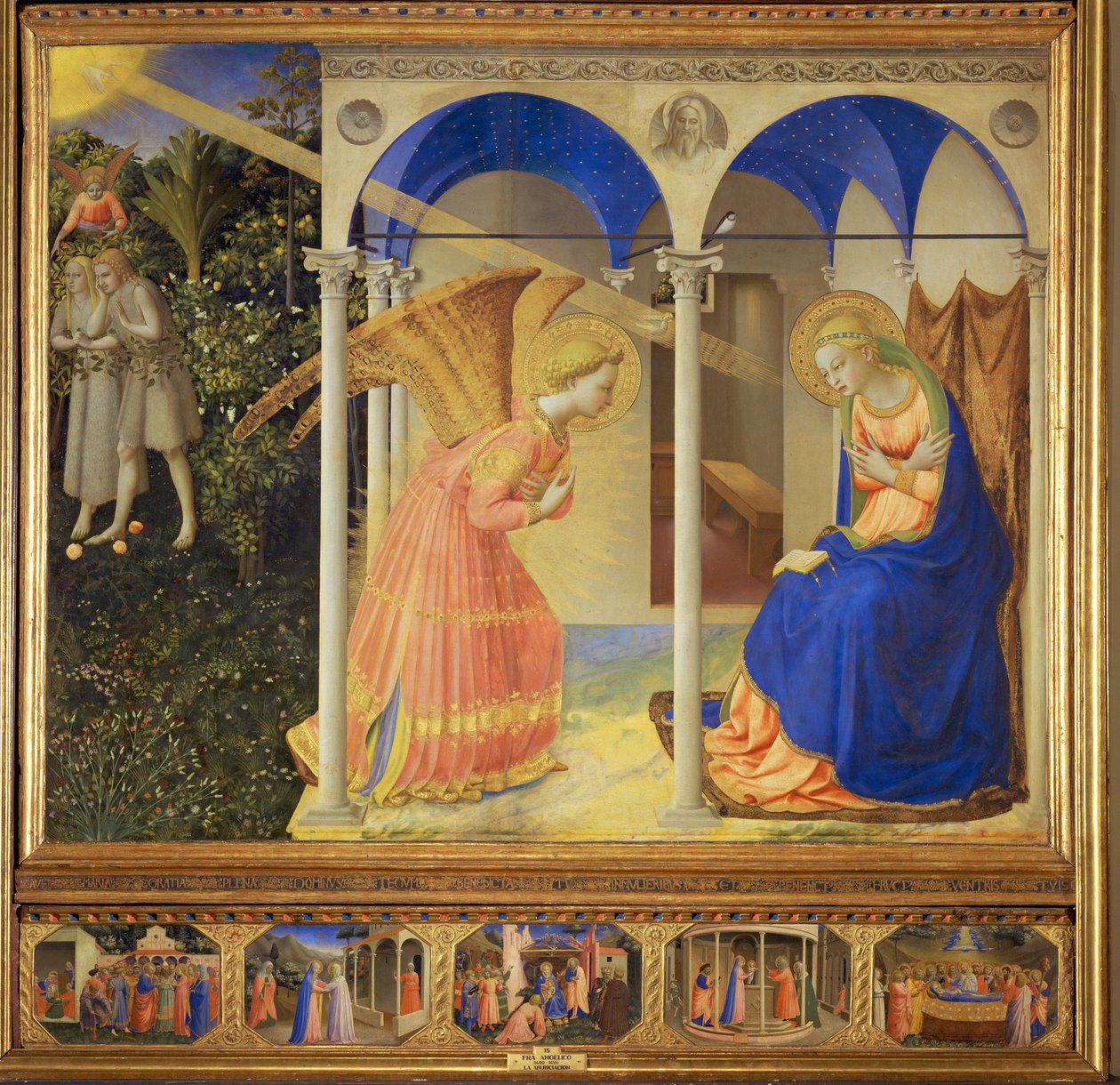 Bebådelsen (målning på trä) av Fra (c.1387-1455) Angelico