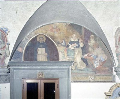 Den mirakulösa upptäckten av nyckeln till St. Antoninus bälte, lunette (fresk) av Fra (c.1387 1455) Angelico