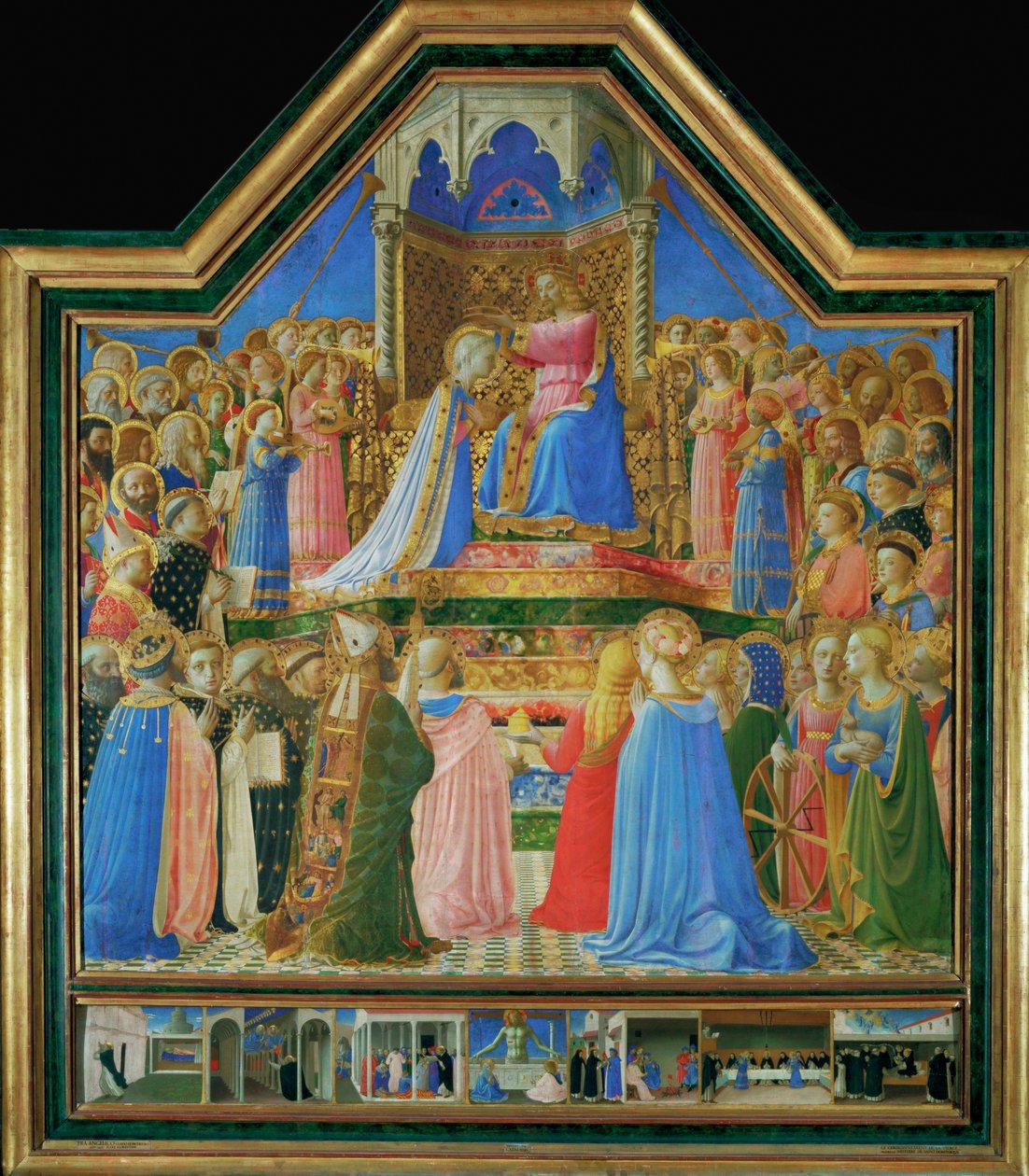 Jungfru Marias kröning, målad för dominikanerna... av Fra (c.1387-1455) Angelico