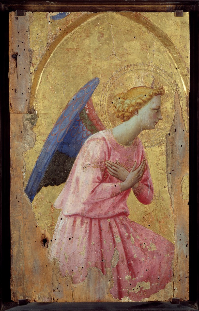 Ängel i tillbedjan målning av Fra Giovanni (Guido di Pietro) dit Fra Angelico (1387-1455) av Fra  Angelico