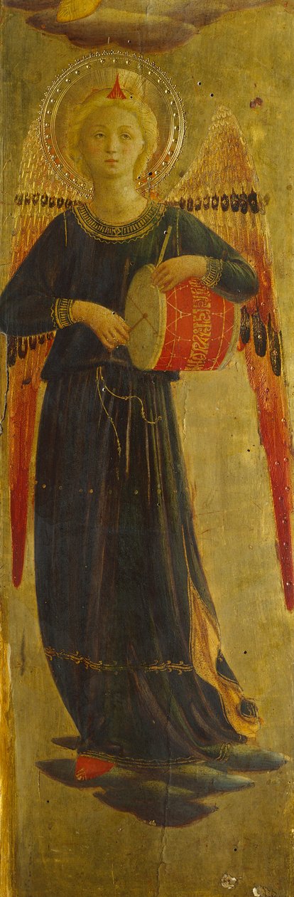 Ängelmusiker, detalj från den inre ramen, Tabernacle of the Linen Drapers av Fra (c.1387 1455) Angelico