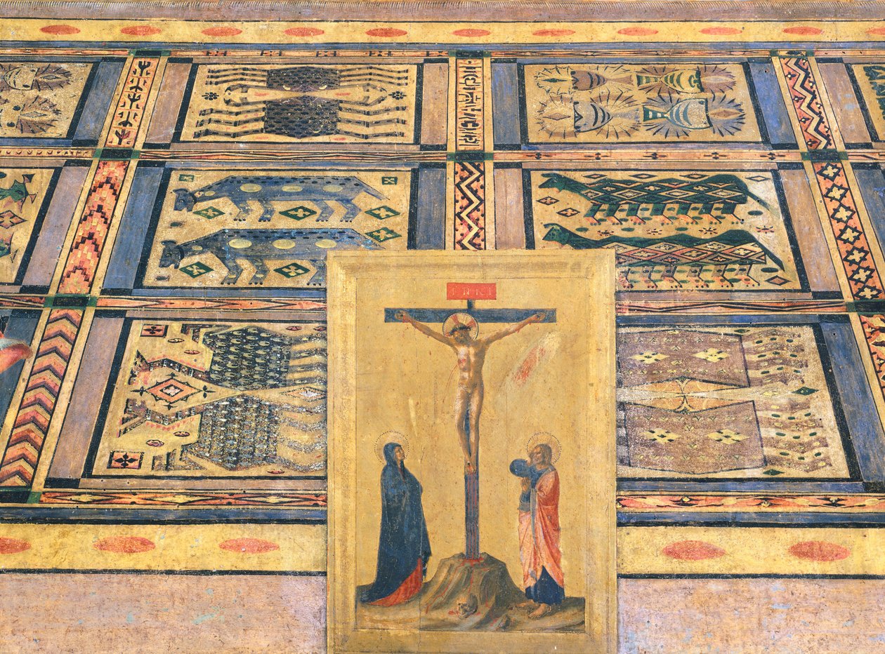 Korsfästelse, detalj av San Marco-altartavlan, c.1440 (tempera på trä) av Fra  Angelico