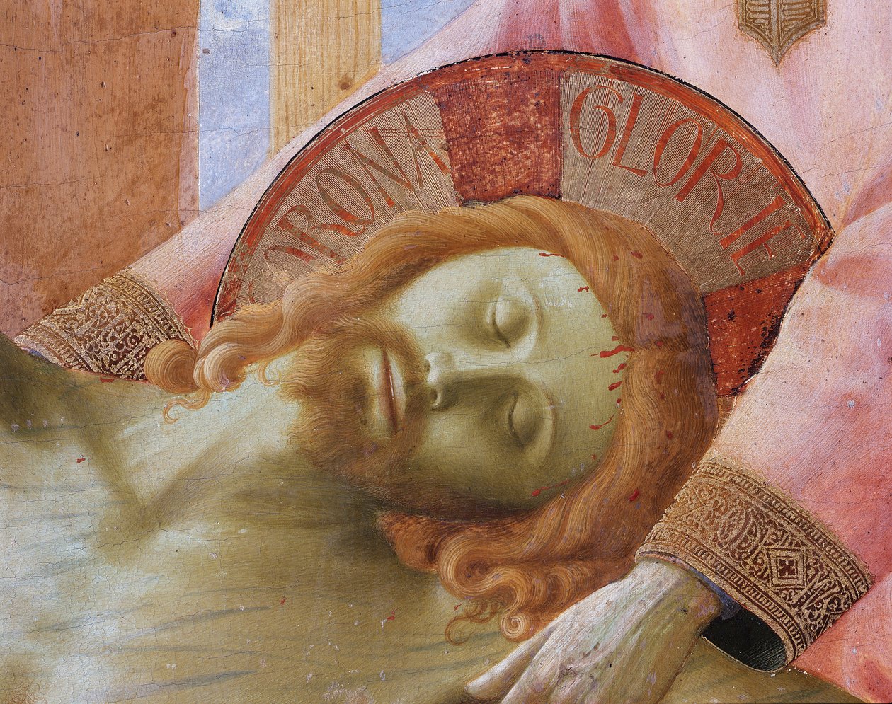Nedstigning från korset, eller den heliga treenighetens altartavla (Tempera på trä av Fra  Angelico