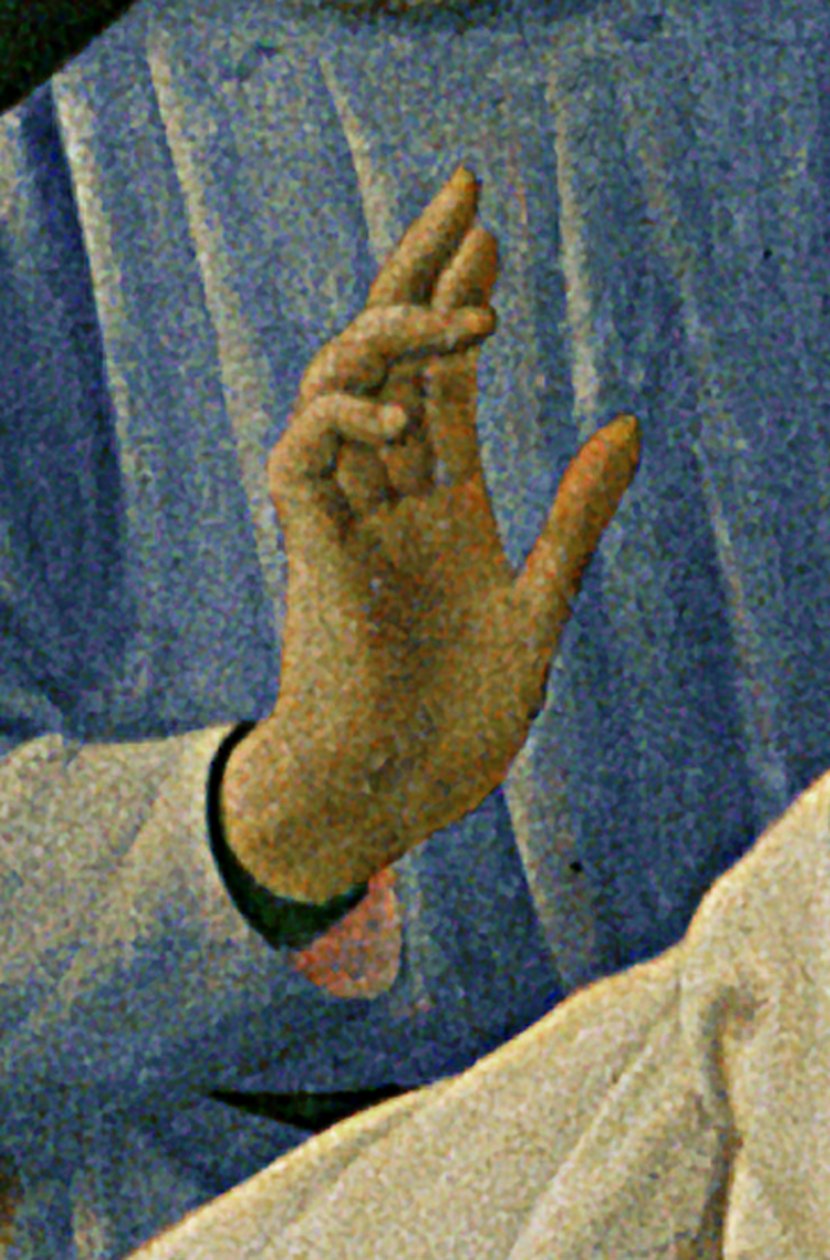 Detalj av Santa Trinita altartavla, ram och tinnar av Lorenzo Monaco (Piero di Giovanni) (c.1370-1425) färdig c.1434 (tempera & guld på panel) av Fra  Angelico