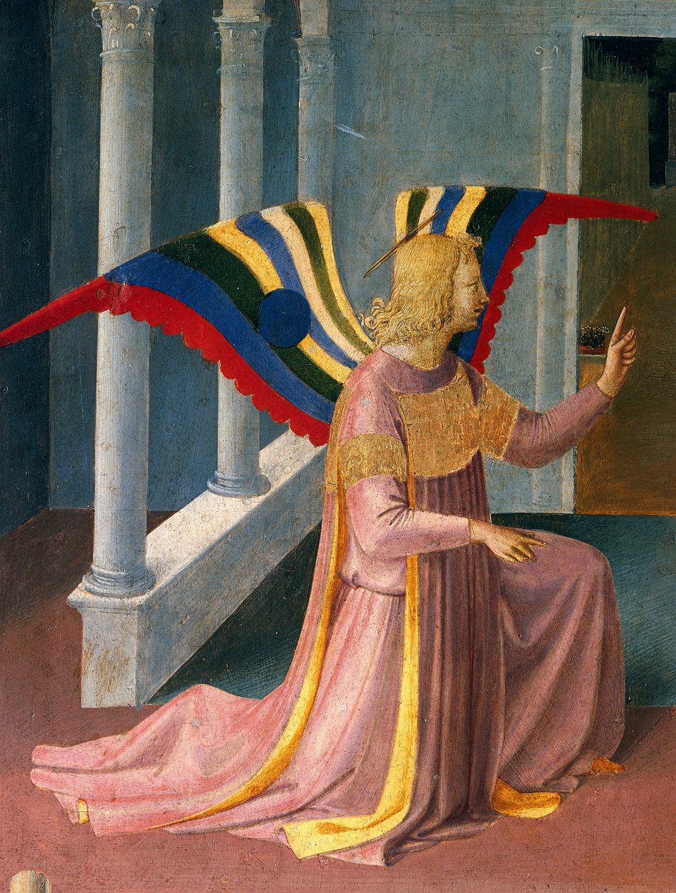 Infälld föreställande bebådelsen, panel från Armadio degli Argenti (silverkista) med Jesu liv av Fra (c.1387 1455) Angelico