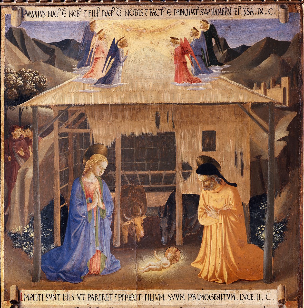 Kristi liv: födseln, Armadio degli Argenti. (Tempera på trä av Fra  Angelico