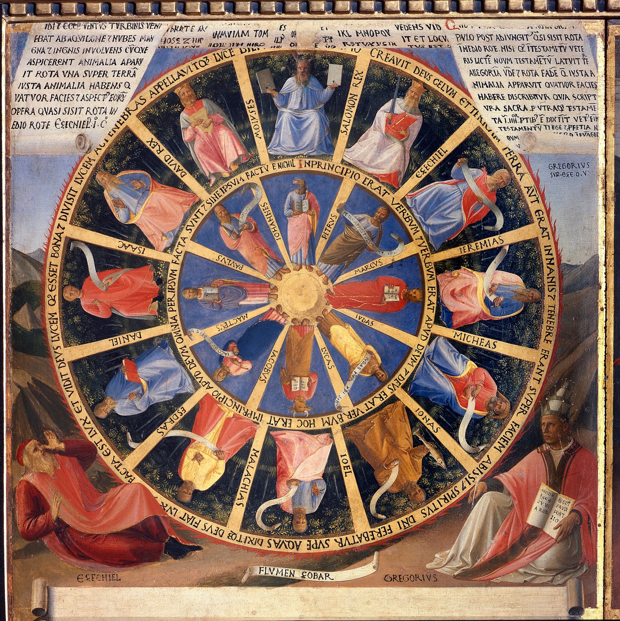 Kristi liv: visionen av Ezechiel, Armadio degli Argenti. (Tempera på trä av Fra  Angelico