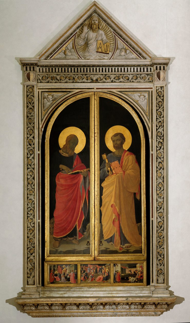 Liniers altartavla: St. Peter och St. Mark (målning på trä av Fra  Angelico