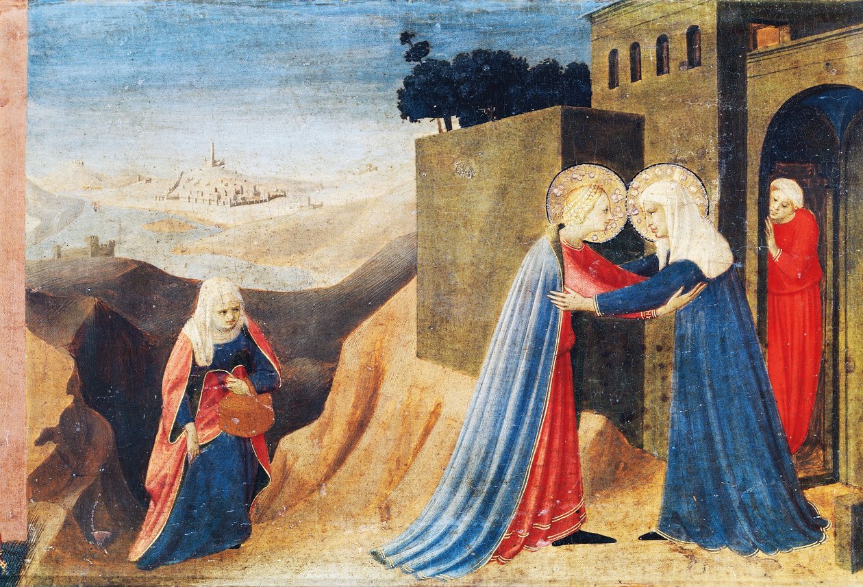 Marys besök hos Elizabeth, ca. 1430 av Fra  Angelico